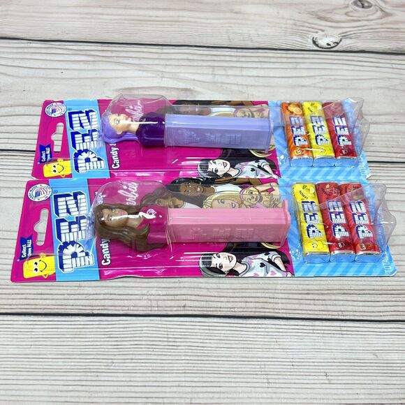 BARBIE Pez Dispenser LOT of 2 Purple Ponytail & Brunette Barbie 2024 Carded NEW - Picture 6 of 9